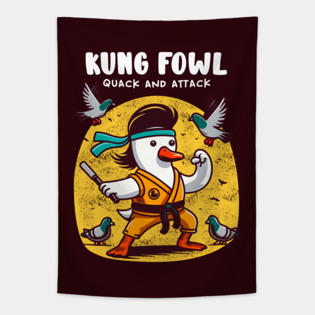 KUNG FOWL Tapestry by Fabrik