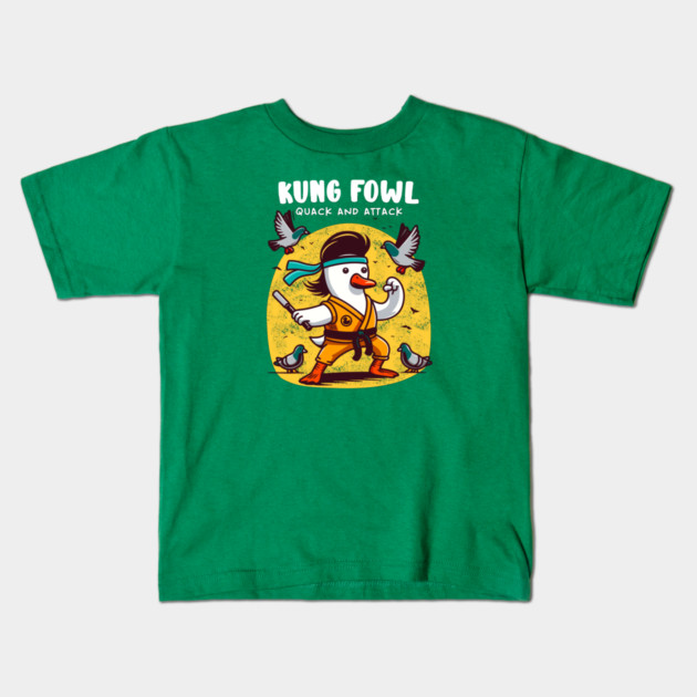 KUNG FOWL Kids T-Shirt by Fabrik