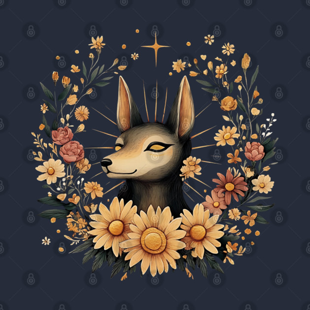 Anubis Egyptian Mythology Art – Dark Boho Aesthetic by TuncGK