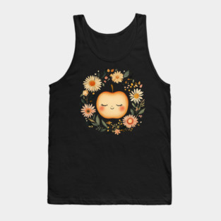 Cute Kawaii Apple – Whimsical Autumn Cottagecore Art Tank Top