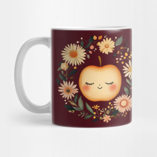 Cute Kawaii Apple – Whimsical Autumn Cottagecore Art Mug