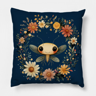 Adorable Baby Mantis – Minimalist Nature-Inspired Art Pillow