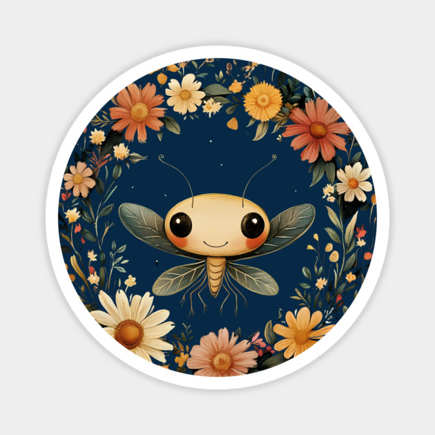 Adorable Baby Mantis – Minimalist Nature-Inspired Art Magnet by TuncGK