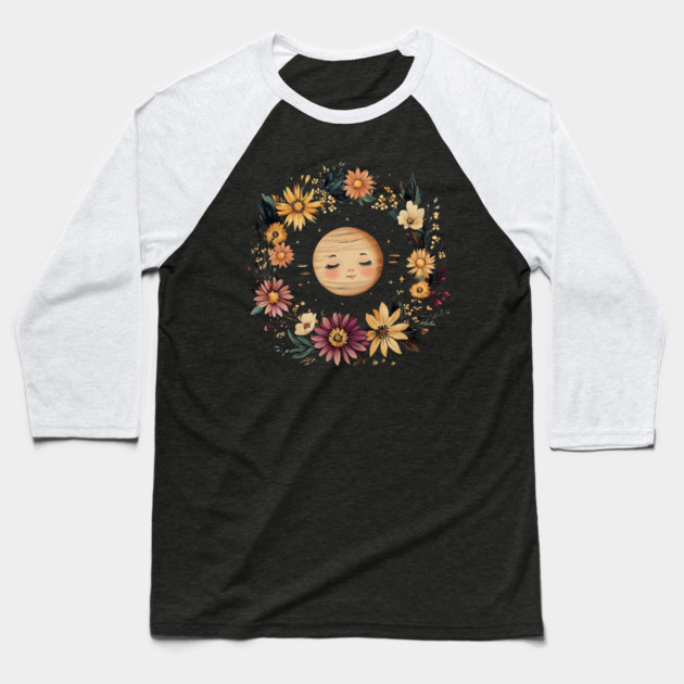 Cute Baby Saturn – Whimsical Celestial Space Art Baseball T-Shirt by TuncGK