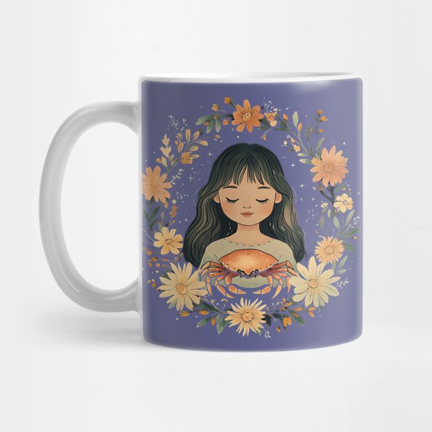 Cancer Zodiac Sign – Cozy Bohemian Astrology Art by TuncGK