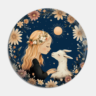 Capricorn Zodiac Sign – Vintage Earthy Astrology Art Pin