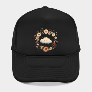 Kawaii Cloud Art – Minimalist Sky Aesthetic Print Hat