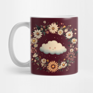 Kawaii Cloud Art – Minimalist Sky Aesthetic Print Mug