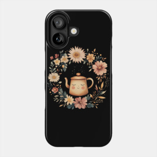 Vintage Coffee Pot Art – Rustic Kitchen Illustration Phone Case