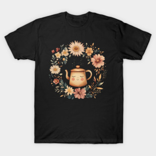 Vintage Coffee Pot Art – Rustic Kitchen Illustration T-Shirt