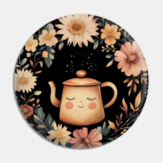 Vintage Coffee Pot Art – Rustic Kitchen Illustration Pin by TuncGK