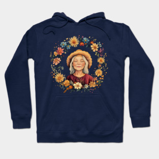 Wholesome Grandma Art – Cozy Nostalgic Family Illustration Hoodie