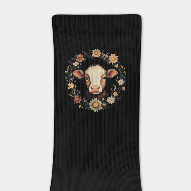 Adorable Cow Portrait – Cozy Farmhouse Animal Illustration by TuncGK