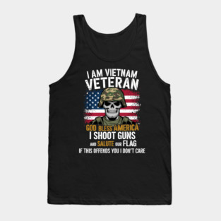 Vietnam Veteran Usa Military Army America Tank Top