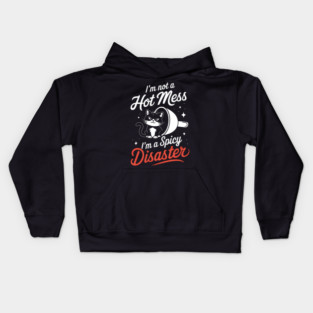 Spicy Disaster Cat: Not a Hot Mess Kids Hoodie