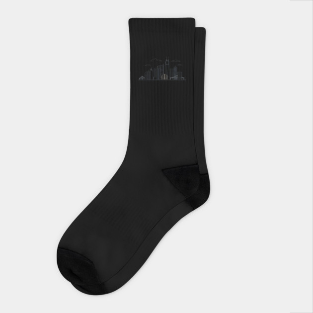 Minimalist Cityscape Socks by MakerMind8.2