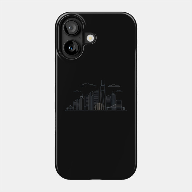 Minimalist Cityscape Phone Case by MakerMind8.2