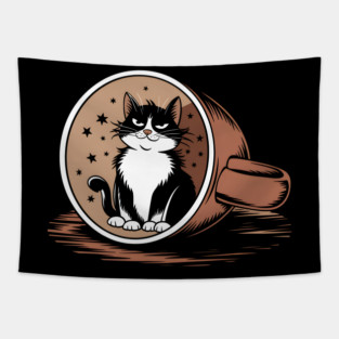 Cat in a Cup Tapestry
