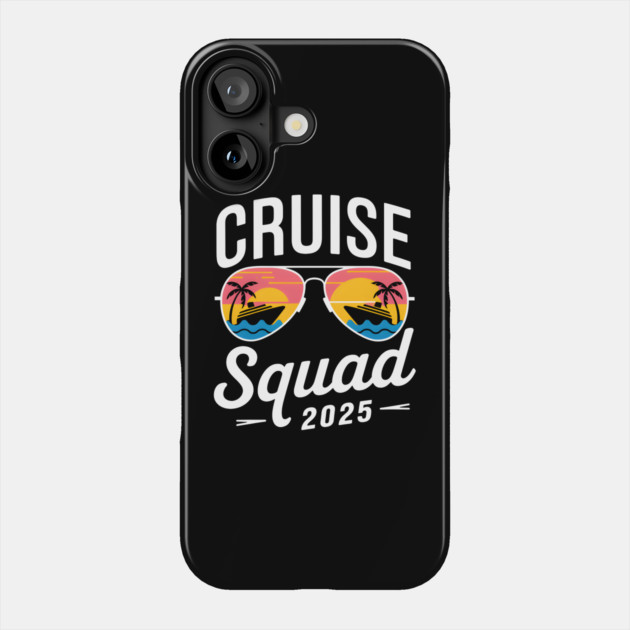 Cruise Squad 2025: Retro Sunset Voyage Phone Case by MakerMind8.2