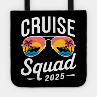 Cruise Squad 2025: Retro Sunset Voyage Tote