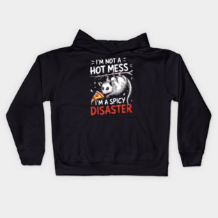 Spicy Disaster Possum Kids Hoodie