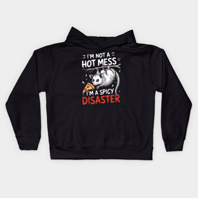 Spicy Disaster Possum Kids Hoodie by MakerMind8.2