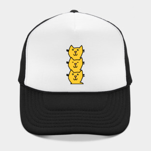 Funny Yellow Cat Face Stack Hat