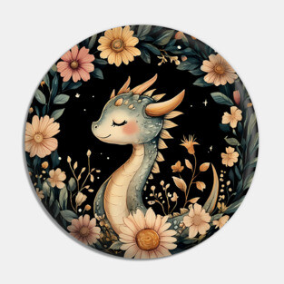 Enchanted Dragon Art – Mystical Mythology Illustration Pin