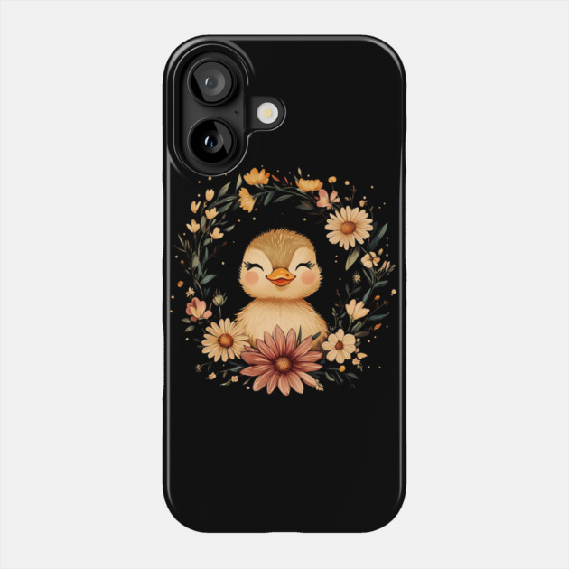 Adorable Duckling Illustration – Sweet Nature-Inspired Art Phone Case by TuncGK