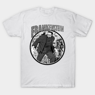 Frankenstein Comic Design T-Shirt