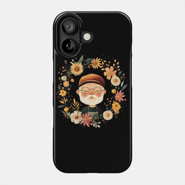 Cozy Grandpa Art – Heartwarming Vintage Illustration Phone Case by TuncGK