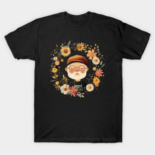 Cozy Grandpa Art – Heartwarming Vintage Illustration T-Shirt