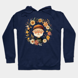 Cozy Grandpa Art – Heartwarming Vintage Illustration Hoodie