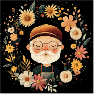 Cozy Grandpa Art – Heartwarming Vintage Illustration Posters and Art