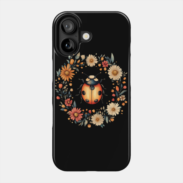 Whimsical Ladybug Art – Lucky Nature-Inspired Design Phone Case by TuncGK