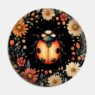 Whimsical Ladybug Art – Lucky Nature-Inspired Design Pin