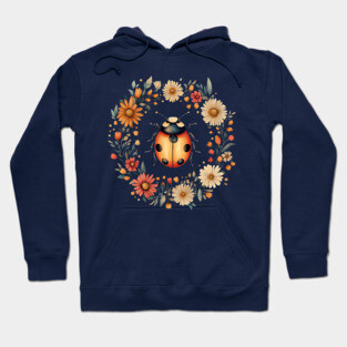 Whimsical Ladybug Art – Lucky Nature-Inspired Design Hoodie