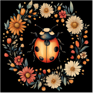 Whimsical Ladybug Art – Lucky Nature-Inspired Design Posters and Art