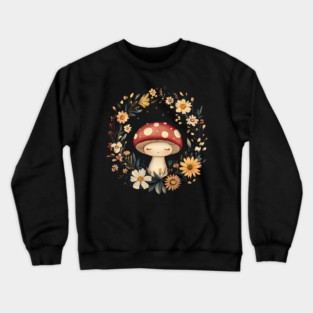Enchanted Mushroom Art – Whimsical Nature & Forest Design Crewneck Sweatshirt