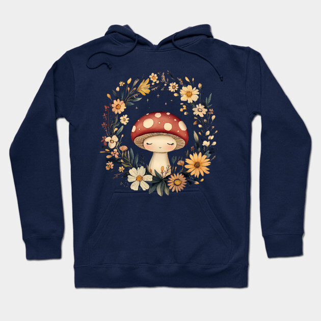 Enchanted Mushroom Art – Whimsical Nature & Forest Design Hoodie by TuncGK