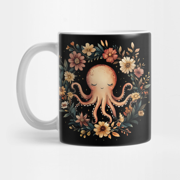 Enchanted Octopus Art – Mystical Deep Sea Creature Illustration by TuncGK