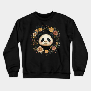 Adorable Panda Illustration – Cozy Wildlife Lover’s Art Crewneck Sweatshirt