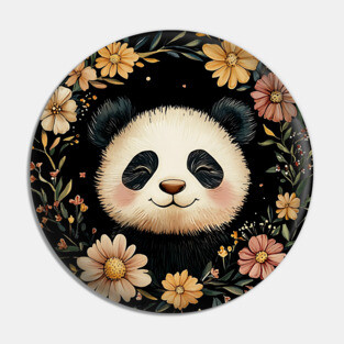 Adorable Panda Illustration – Cozy Wildlife Lover’s Art Pin