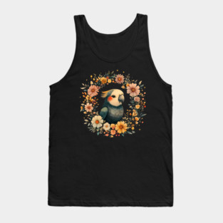 Colorful Parrot Art – Vibrant Tropical Bird Illustration Tank Top
