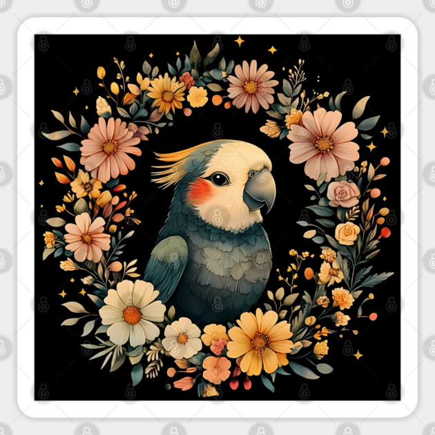 Colorful Parrot Art – Vibrant Tropical Bird Illustration Sticker by TuncGK