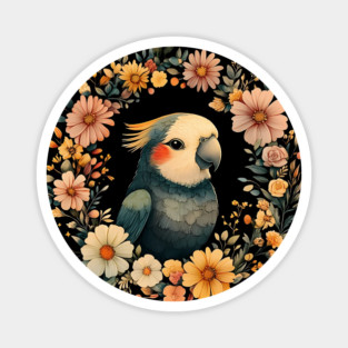 Colorful Parrot Art – Vibrant Tropical Bird Illustration Magnet