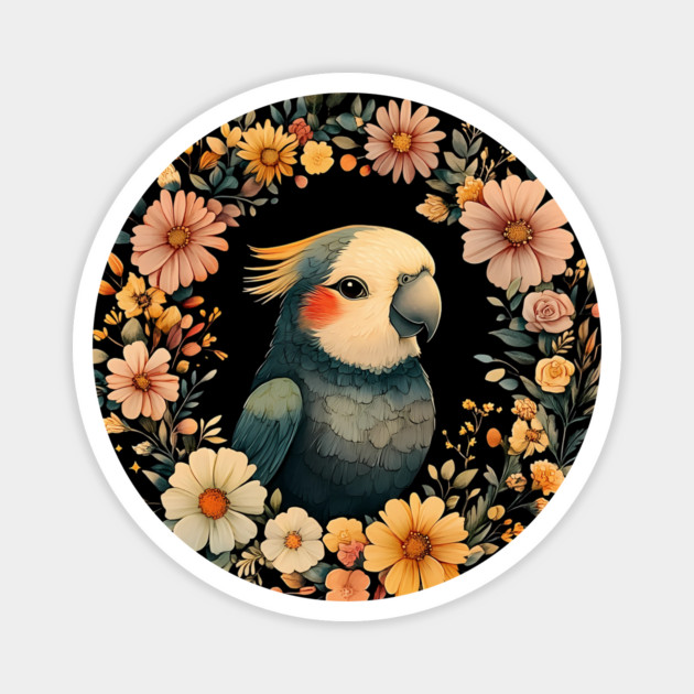 Colorful Parrot Art – Vibrant Tropical Bird Illustration Magnet by TuncGK