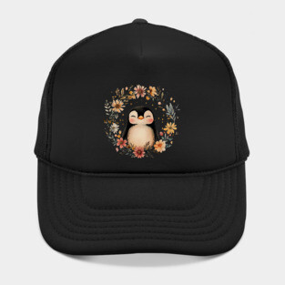 Cozy Penguin Illustration – Cute Arctic Animal Art Hat