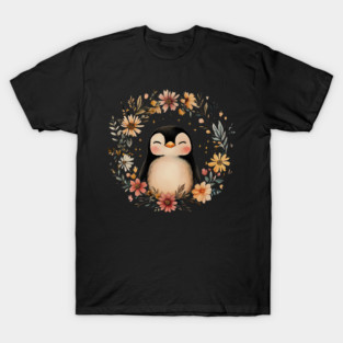 Cozy Penguin Illustration – Cute Arctic Animal Art T-Shirt