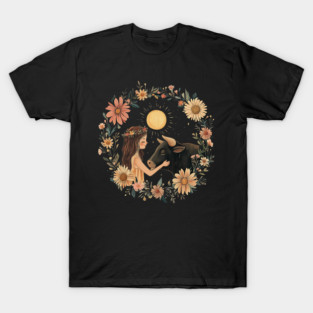 Taurus Zodiac Illustration – Earth Sign Astrology Art T-Shirt